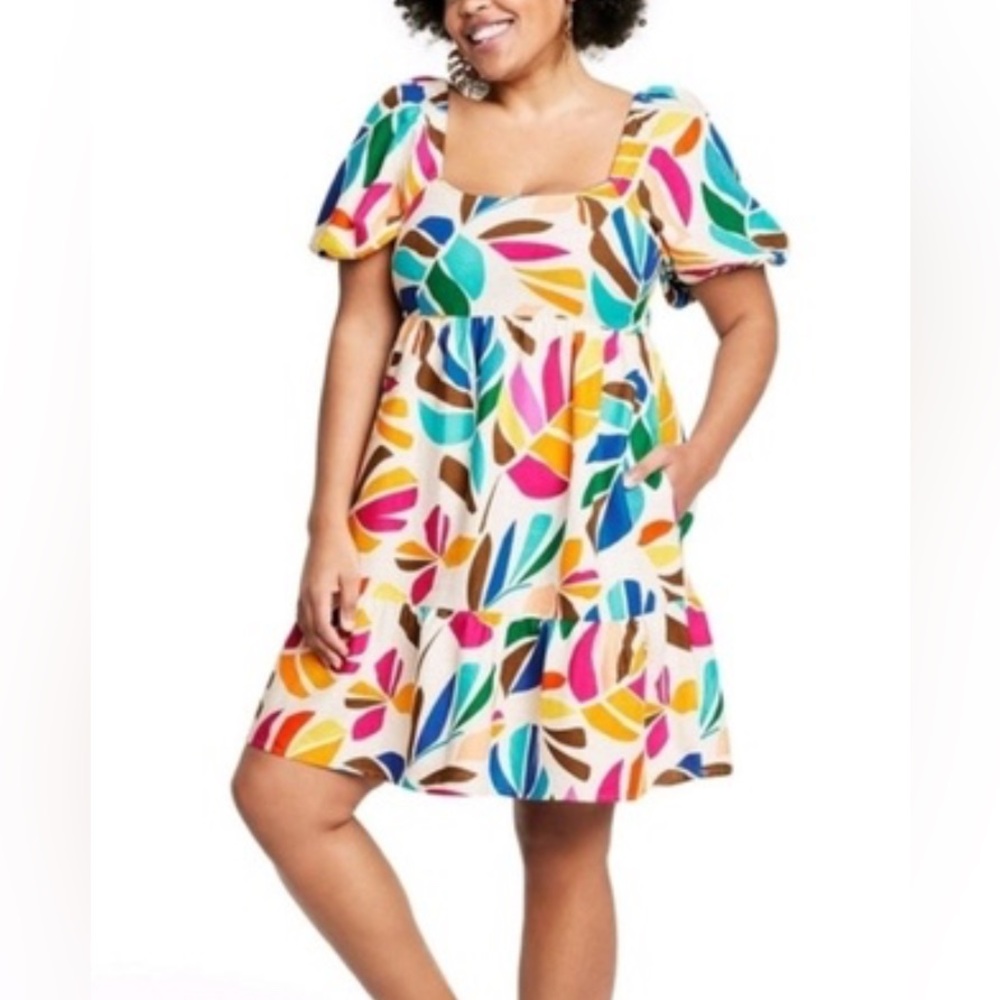 NWOT Tabitha Brown X Target Multi Color Babydoll Dress